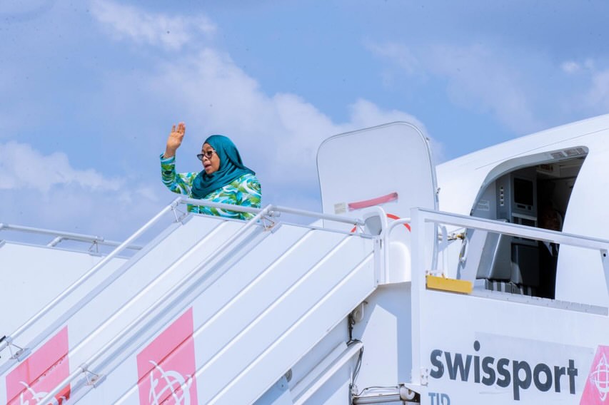 Tanzanian President Samia Suluhu Arrives in Ghana for High-Stakes AU Healthcare Summit