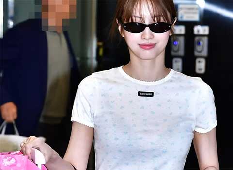 트와이스 모모, 공항에서 더 빛난 선글라스 스타일 